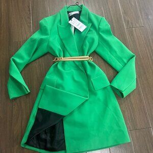 Zara green classic blazer dress
